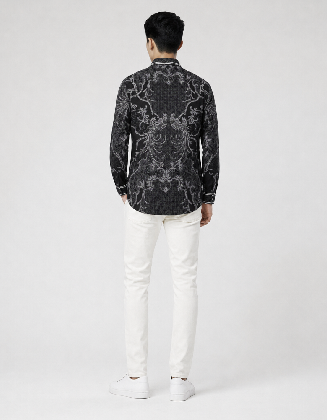 Mens Batik Shirt – Moonlight Crest | Long Sleeves