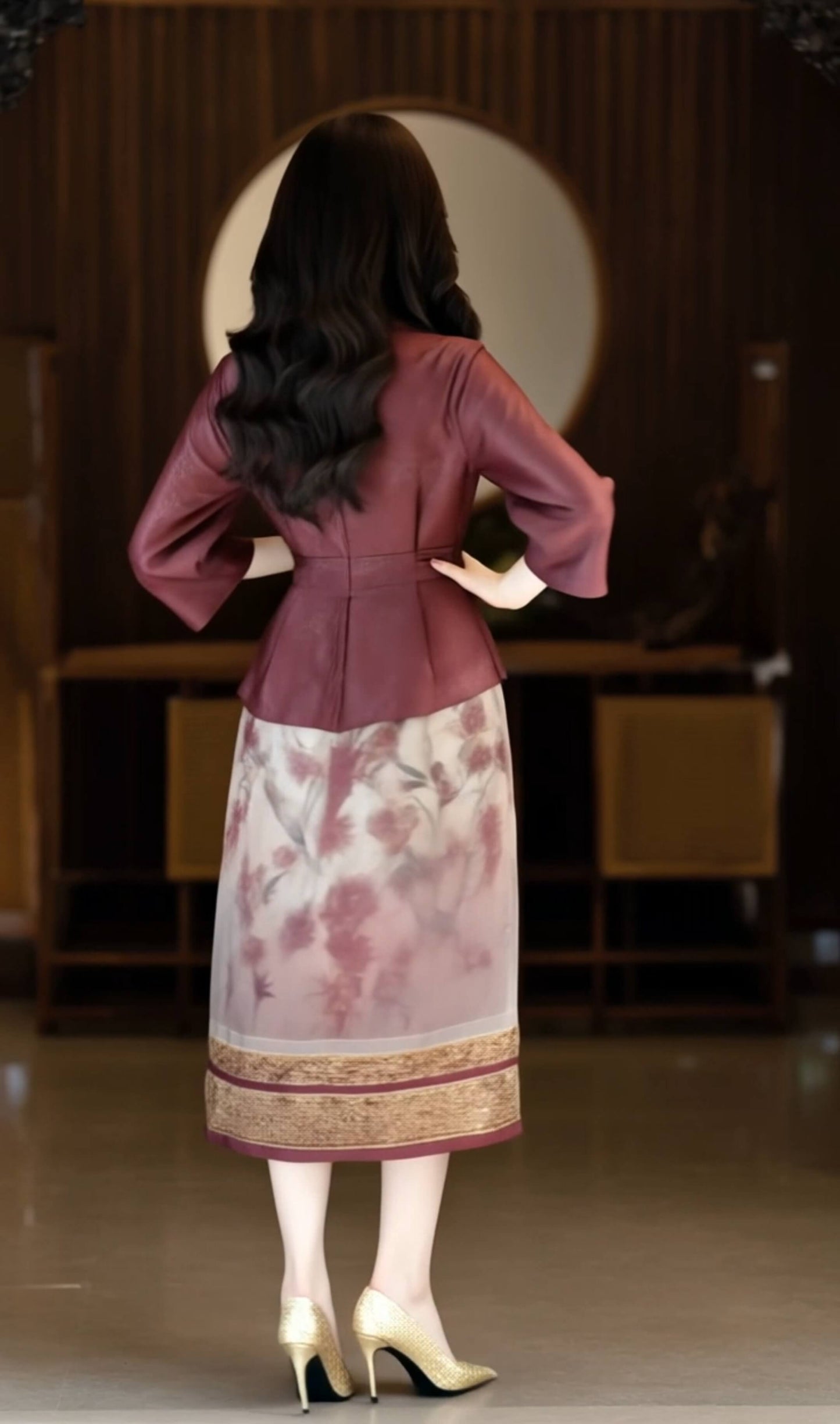 Women's Fusion Batik Dress - Crimson Grace 2