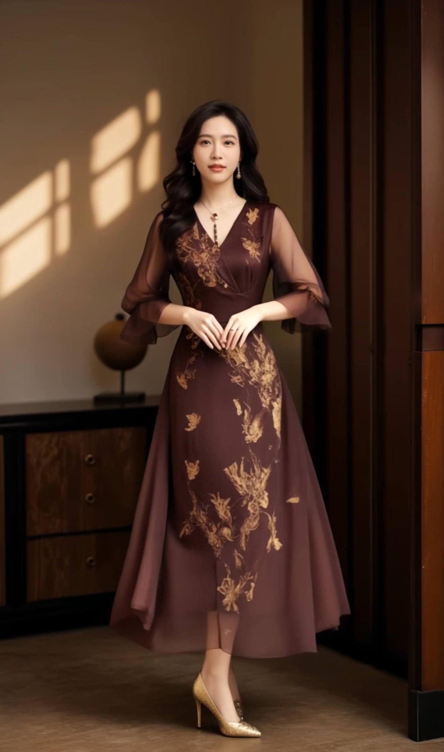Women's Fusion Batik Dress - Fire Lily 3