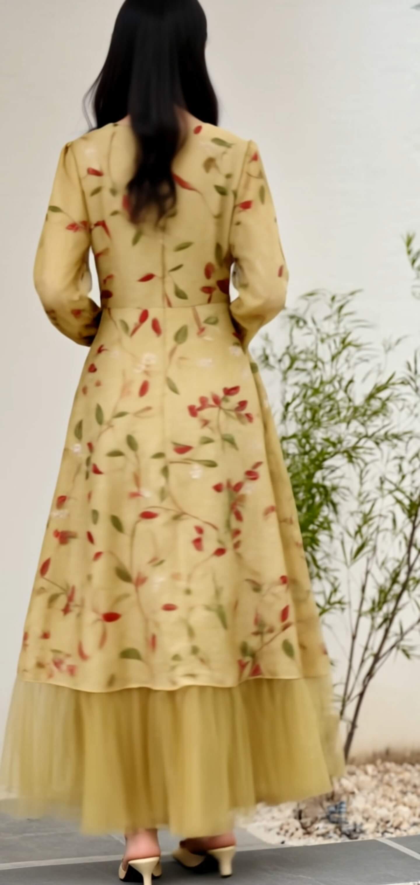 Women's Fusion Batik Dress - Golden Hour Vines 3