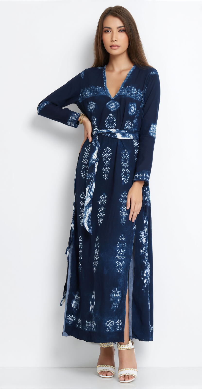 Women's Fusion Batik Dress - Indigo Roma