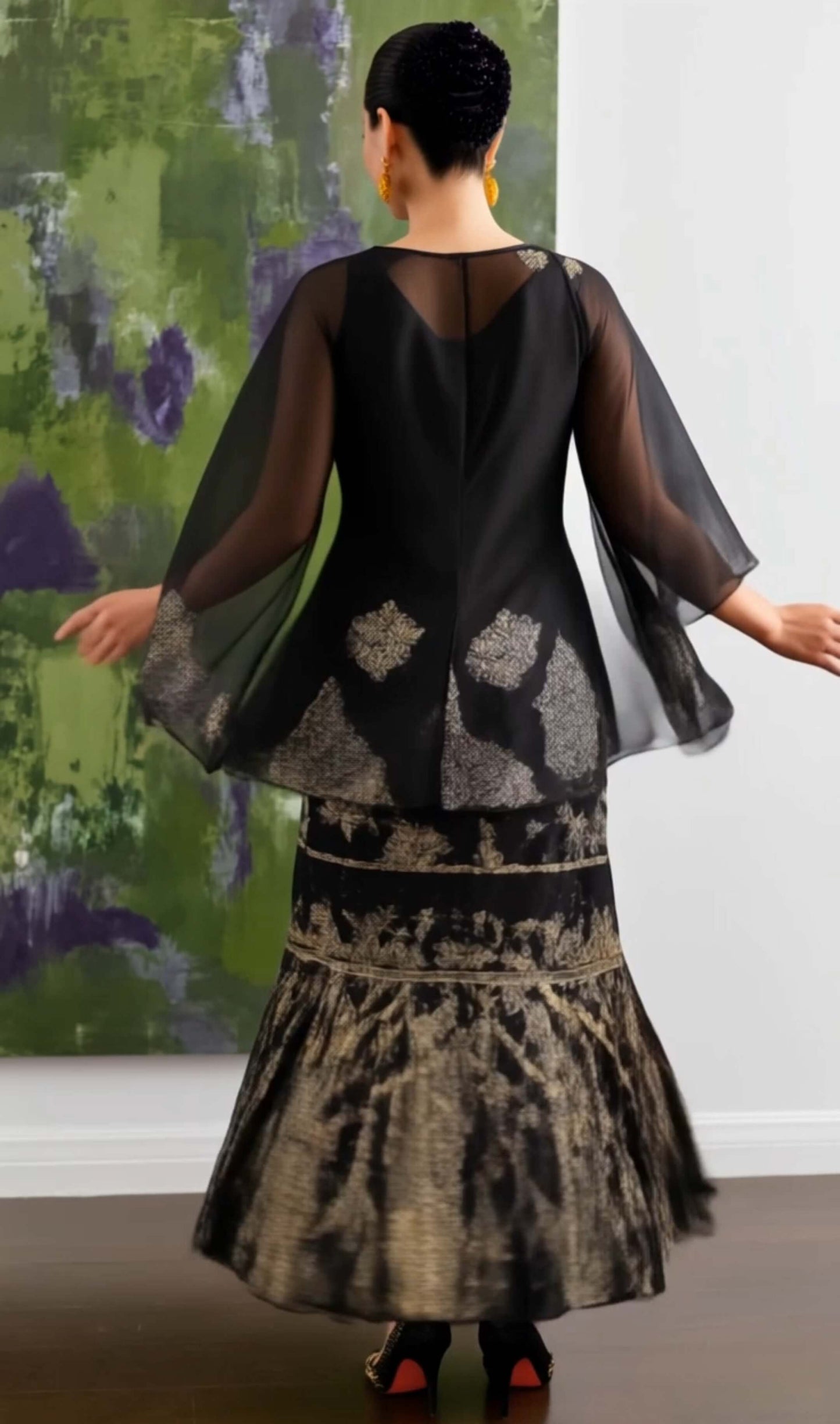 Women's Fusion Batik Dress - Midnight Sonata 3