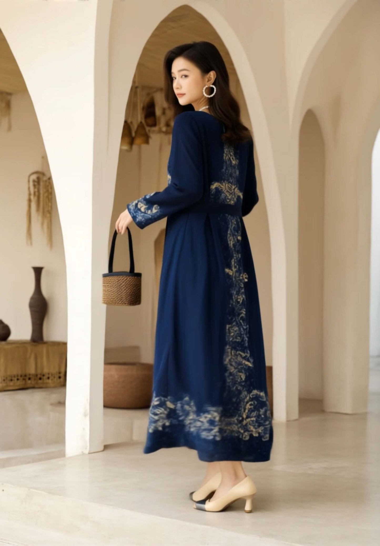 Women's Fusion Batik Dress - Moonwash 2