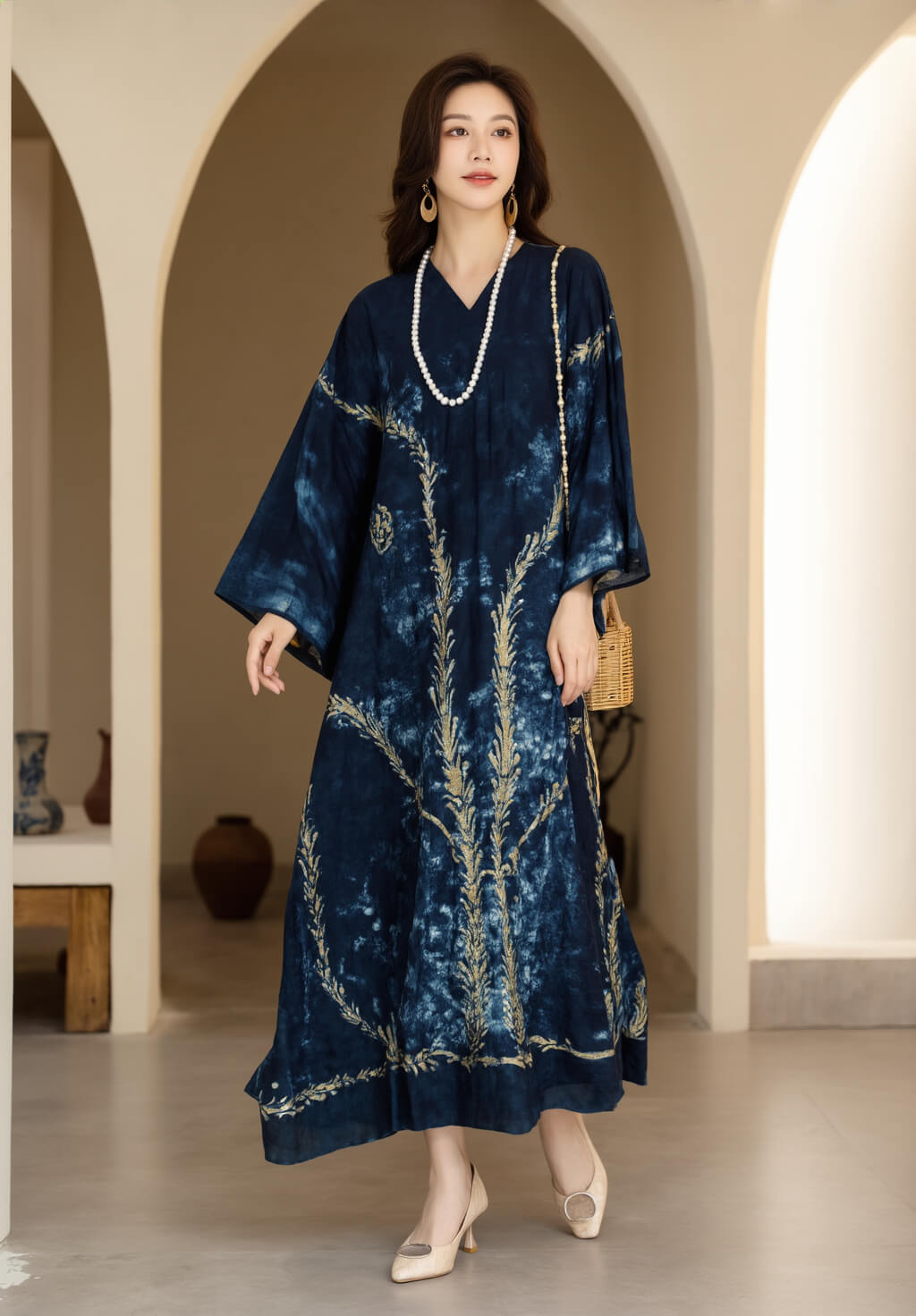 Women's Fusion Batik Dress - Seagrass