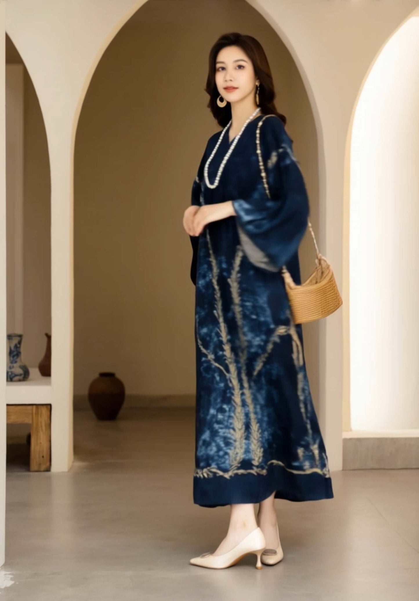 Women's Fusion Batik Dress - Seagrass 3