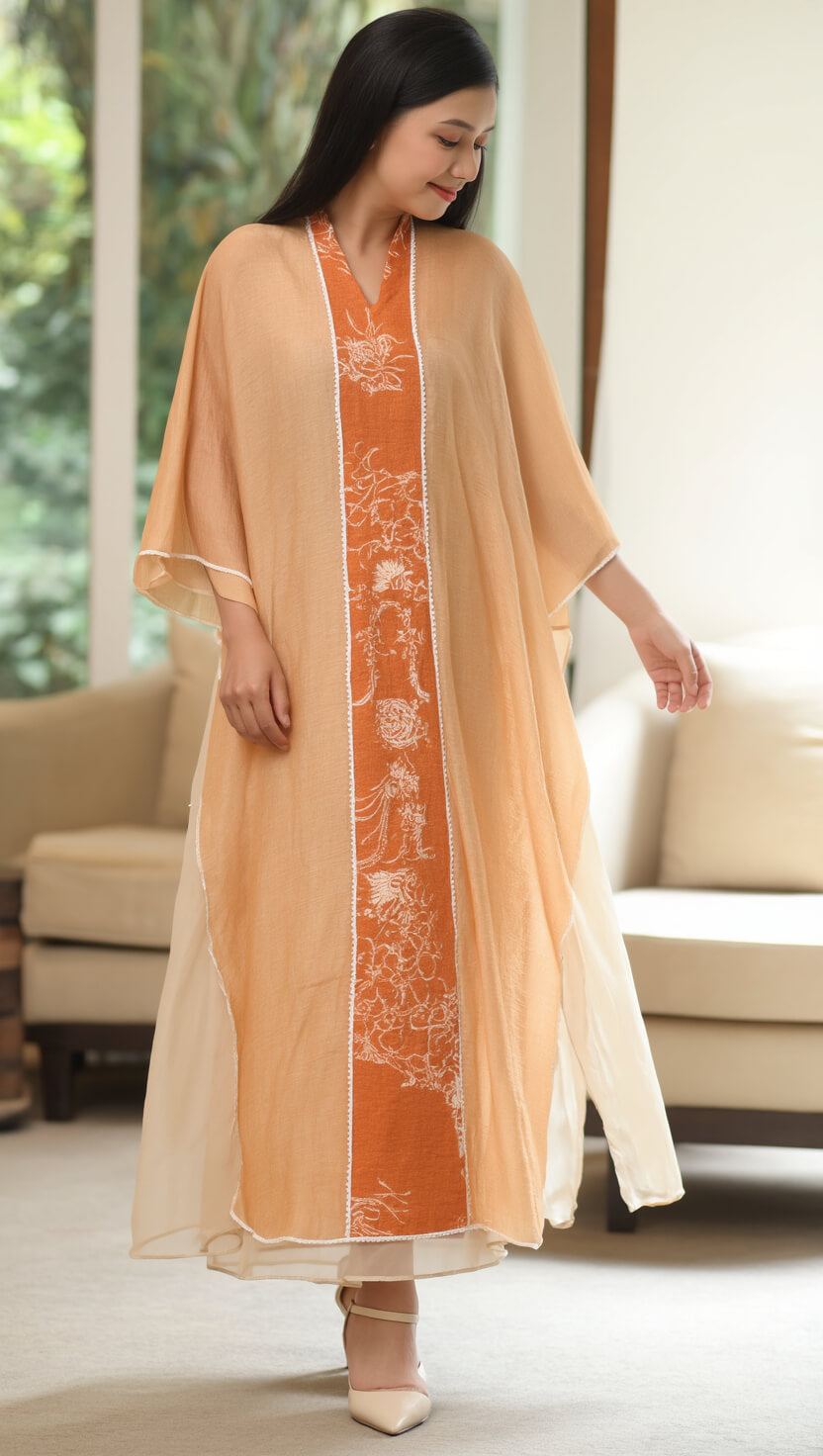 Women's Fusion Batik Dress - Sunset Mist