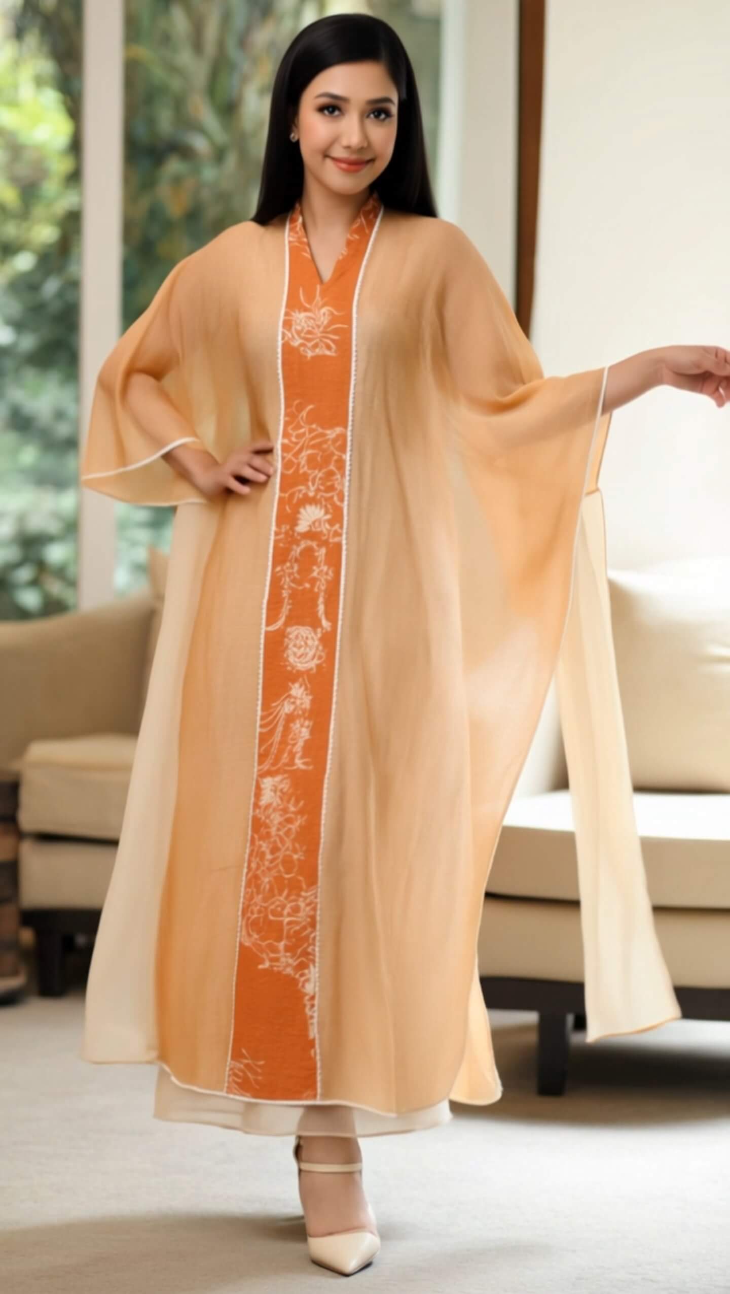 Women's Fusion Batik Dress - Sunset Mist 2