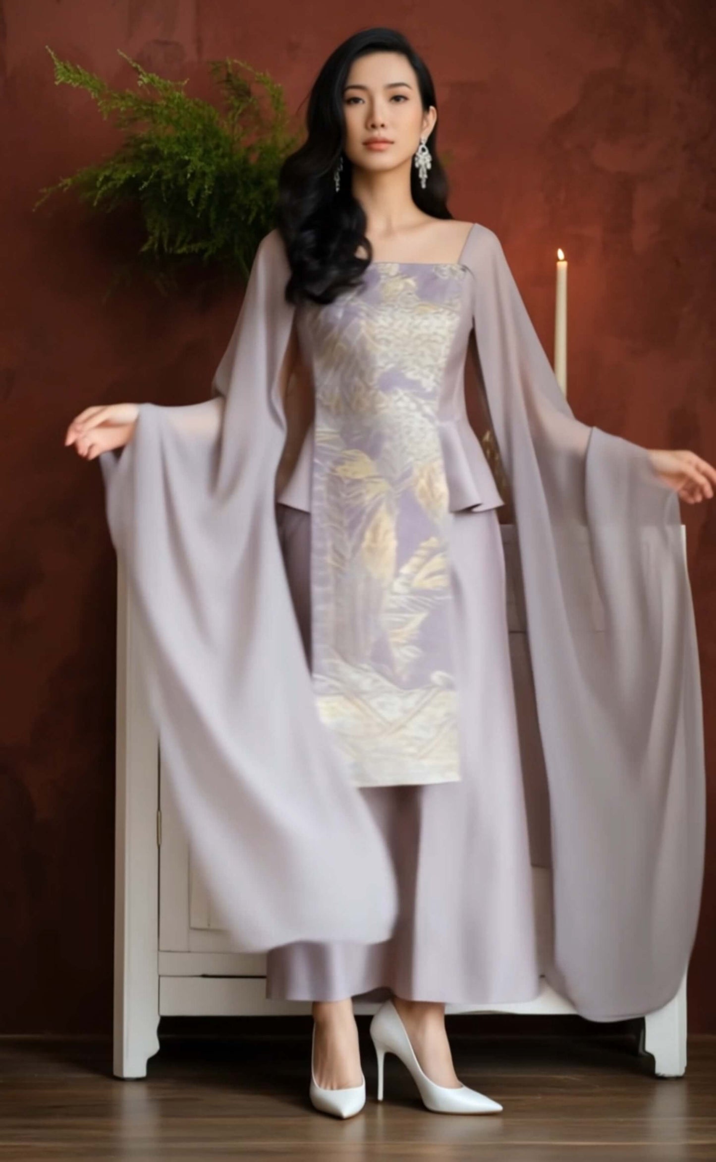 Women's Fusion Batik Dress - Violet Moon 3