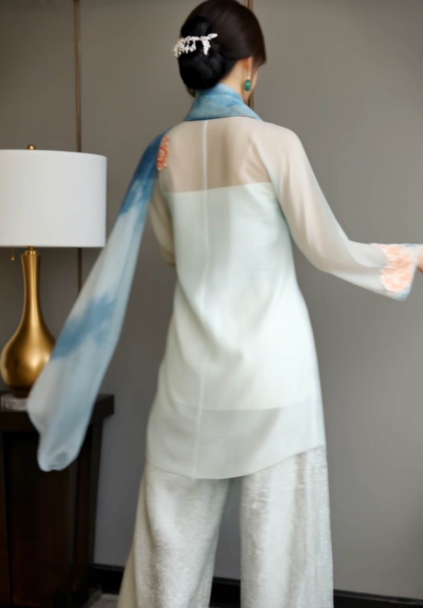 Women's Fusion Batik Kebaya Set - Lotus by the Pond 3