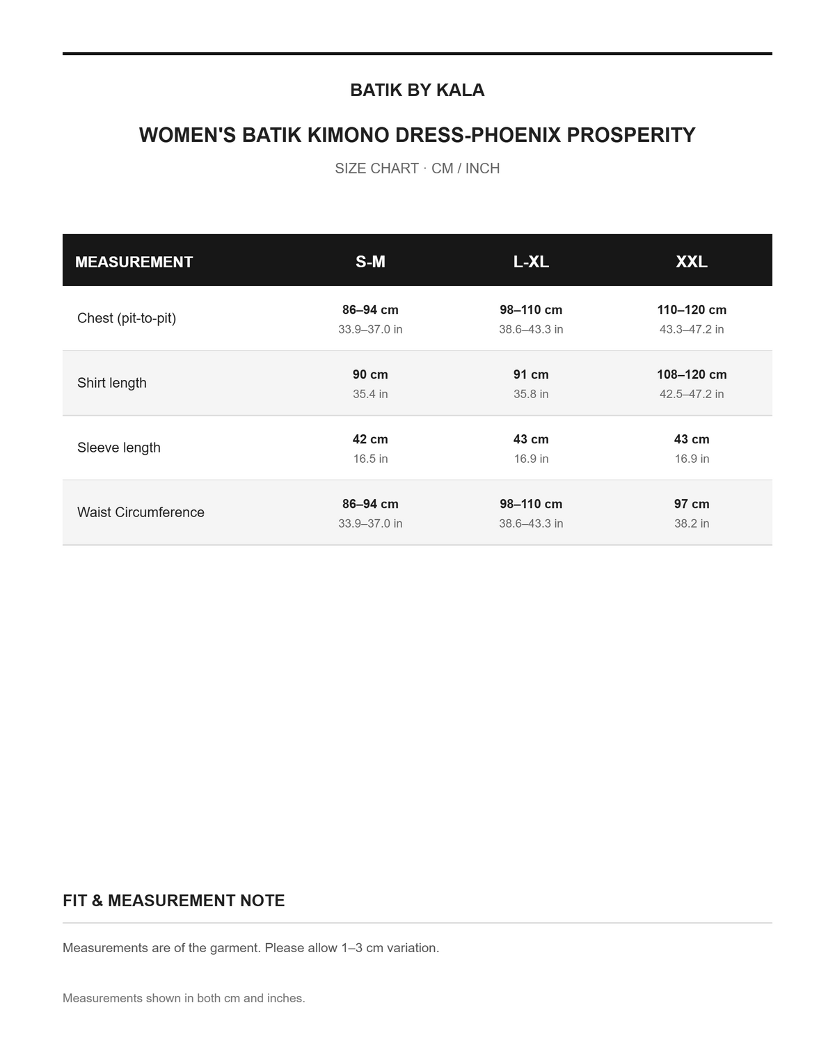 Women's Batik Kimono Dress - Phoenix Prosperity