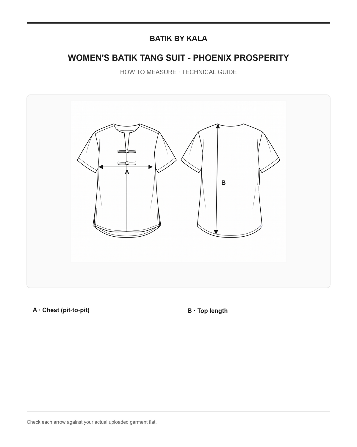 Women's Batik Tang Suit - Phoenix Prosperity