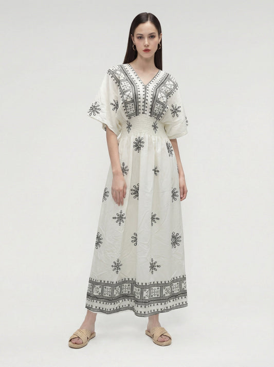 Aira Smocked Maxi Dress