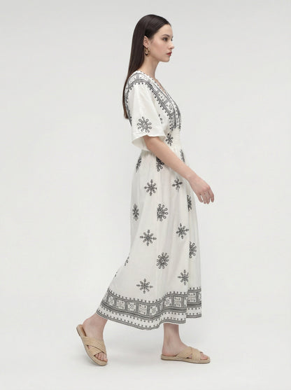 Aira Smocked Maxi Dress