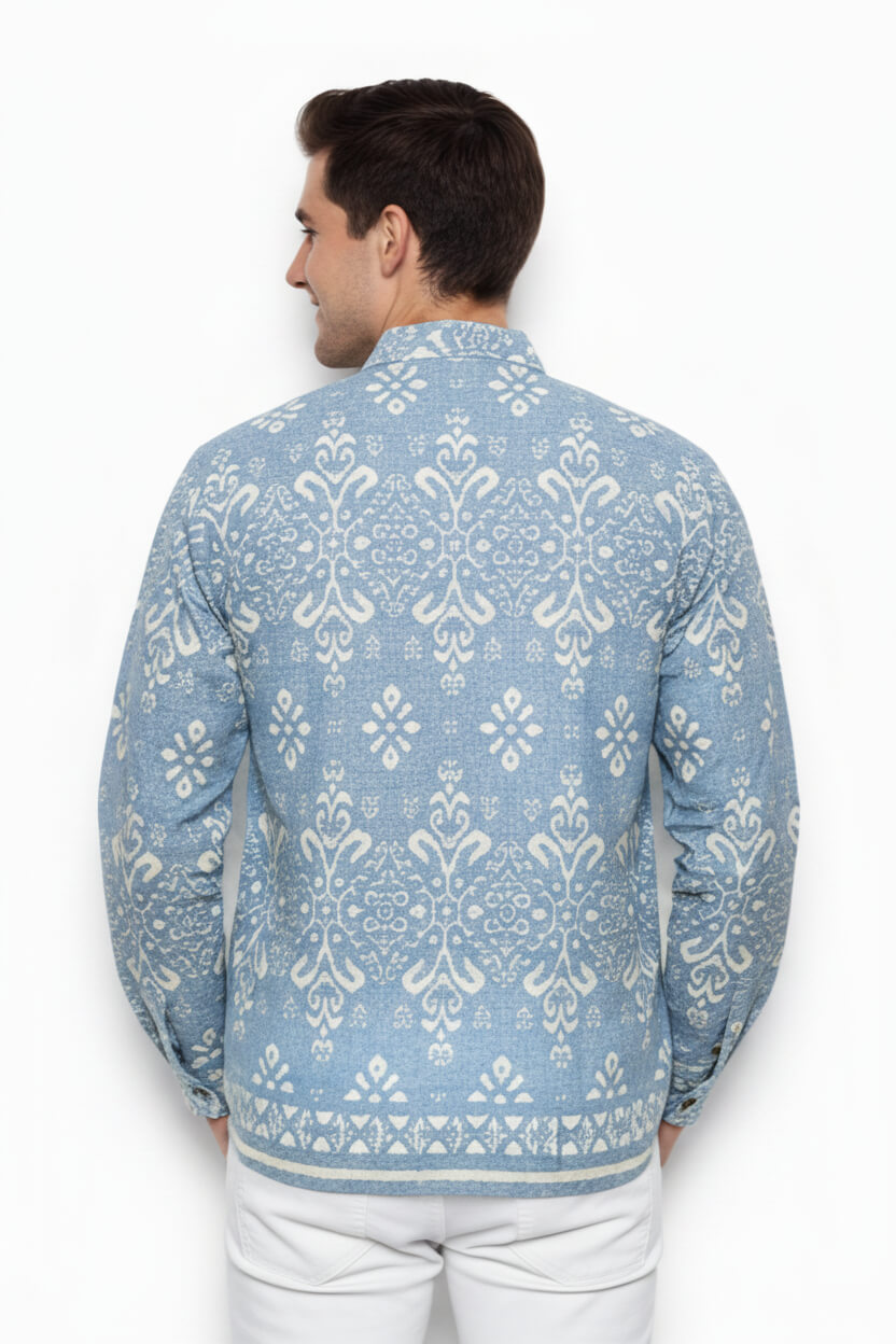 Men’s Batik Shirt – Celestial Ivory |Long Sleeves3