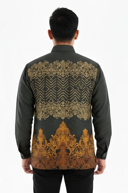 Men’s Batik Shirt – Golden Aegis Long Sleeves2