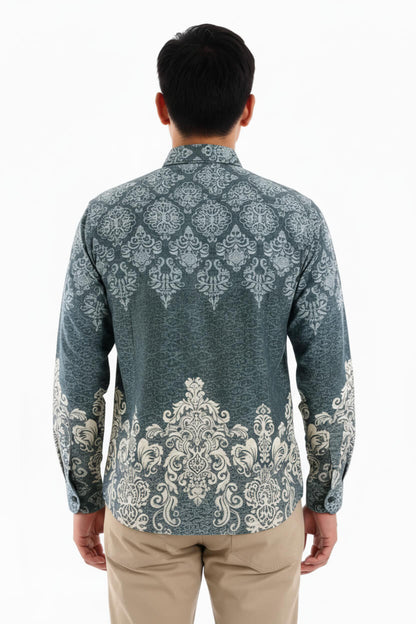 Men’s Batik Shirt – Jade Sovereign | Long Sleeves3