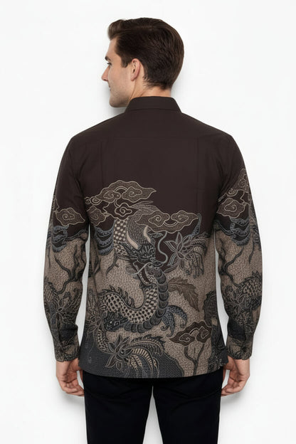 Men's Batik Shirt – Majestic Dragon | Long Sleeves2