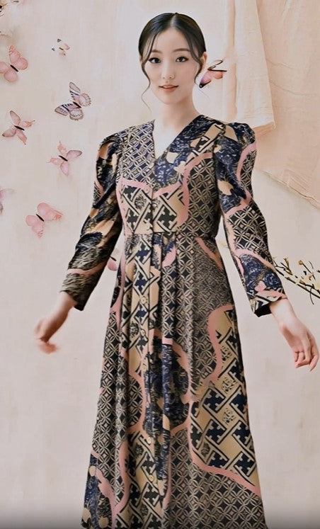 Women's Batik Midi Dress - Artistic Heritage