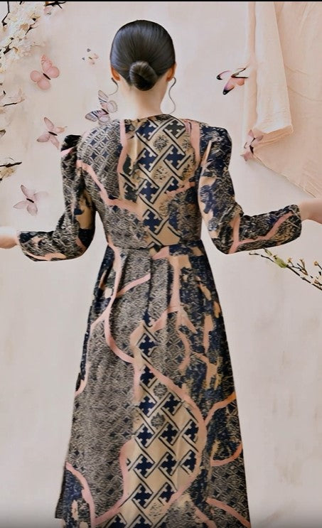 Women's Batik Midi Dress - Artistic Heritage