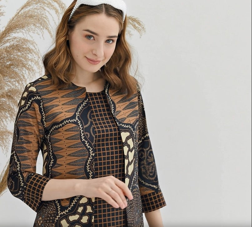 Women's Batik Jacket - Geometric Harmony