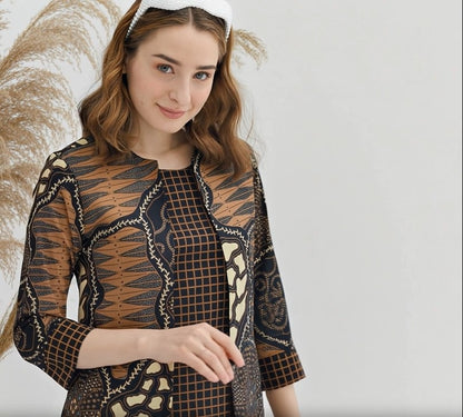 Women's Batik Blouse - Geometric Harmony