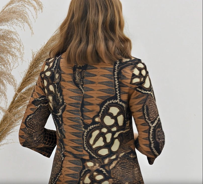 Women's Batik Jacket - Geometric Harmony