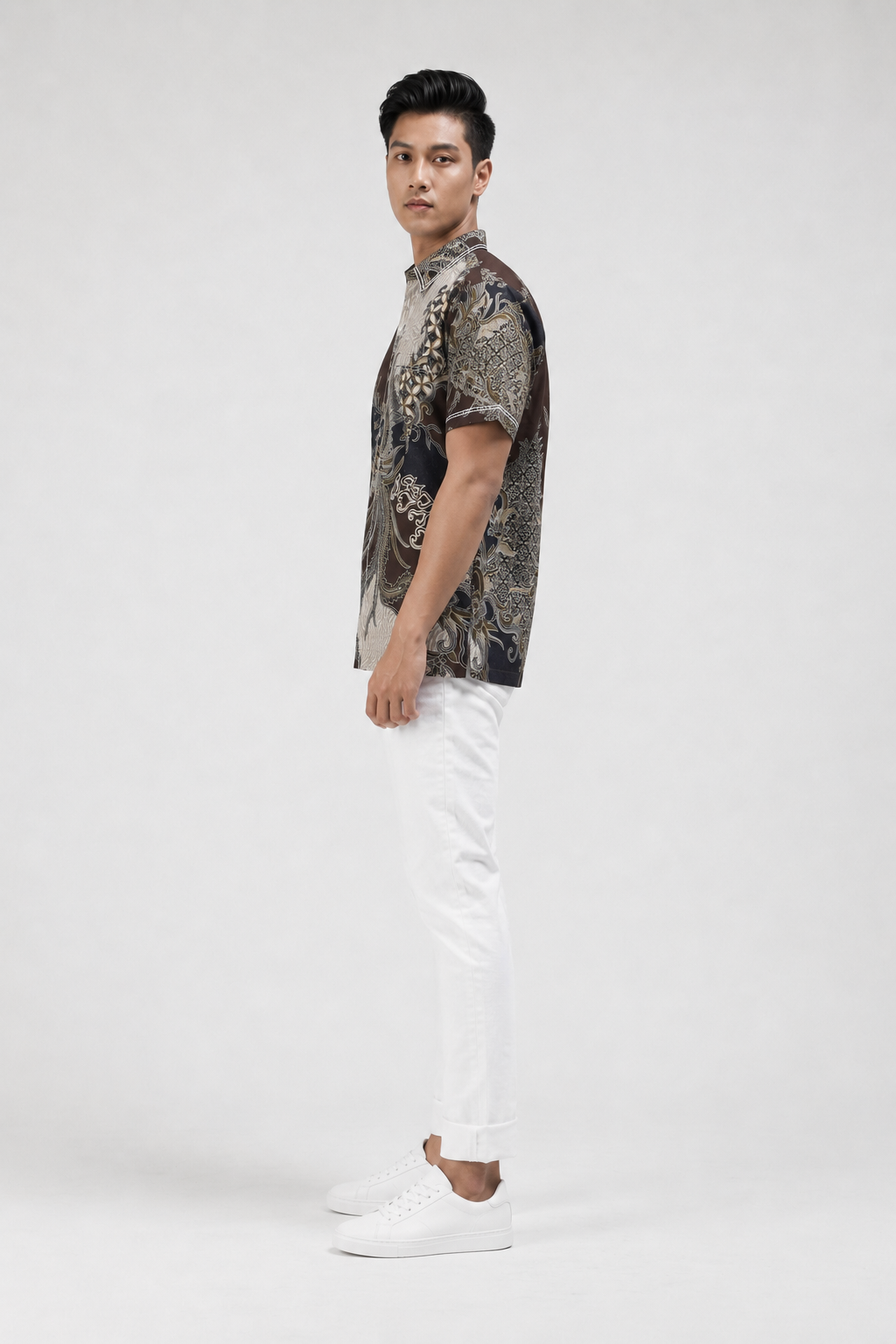 Mens Batik Shirt – Bronze Phoenix | Short Sleeves