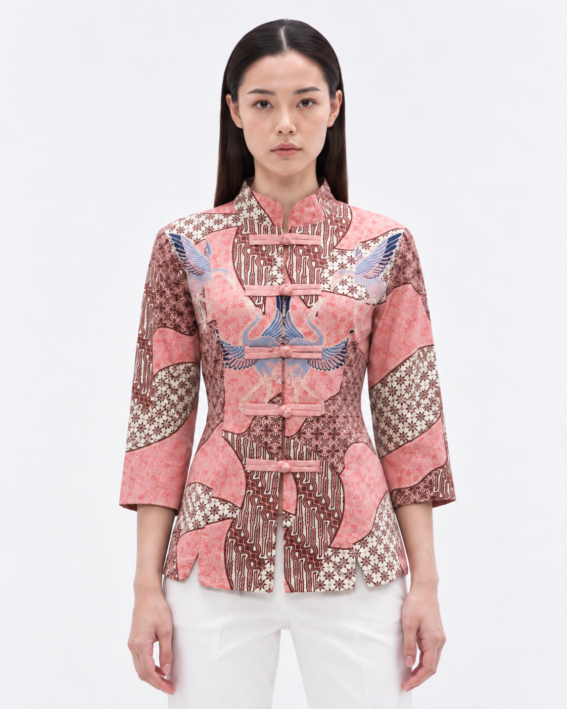 Women’s Batik Tang Suit – Prosperity in Bloom | Pink