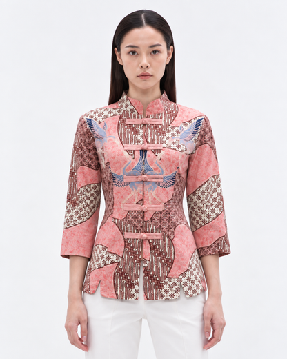 Women’s Batik Tang Suit – Prosperity in Bloom | Pink