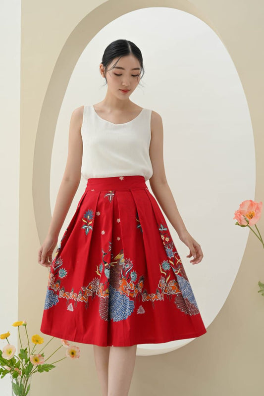 Women's Batik A-line Skirt - Phoenix Prosperity