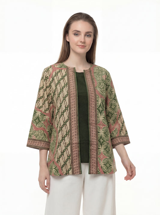 Women's Batik Blouse - Pastel Harmony