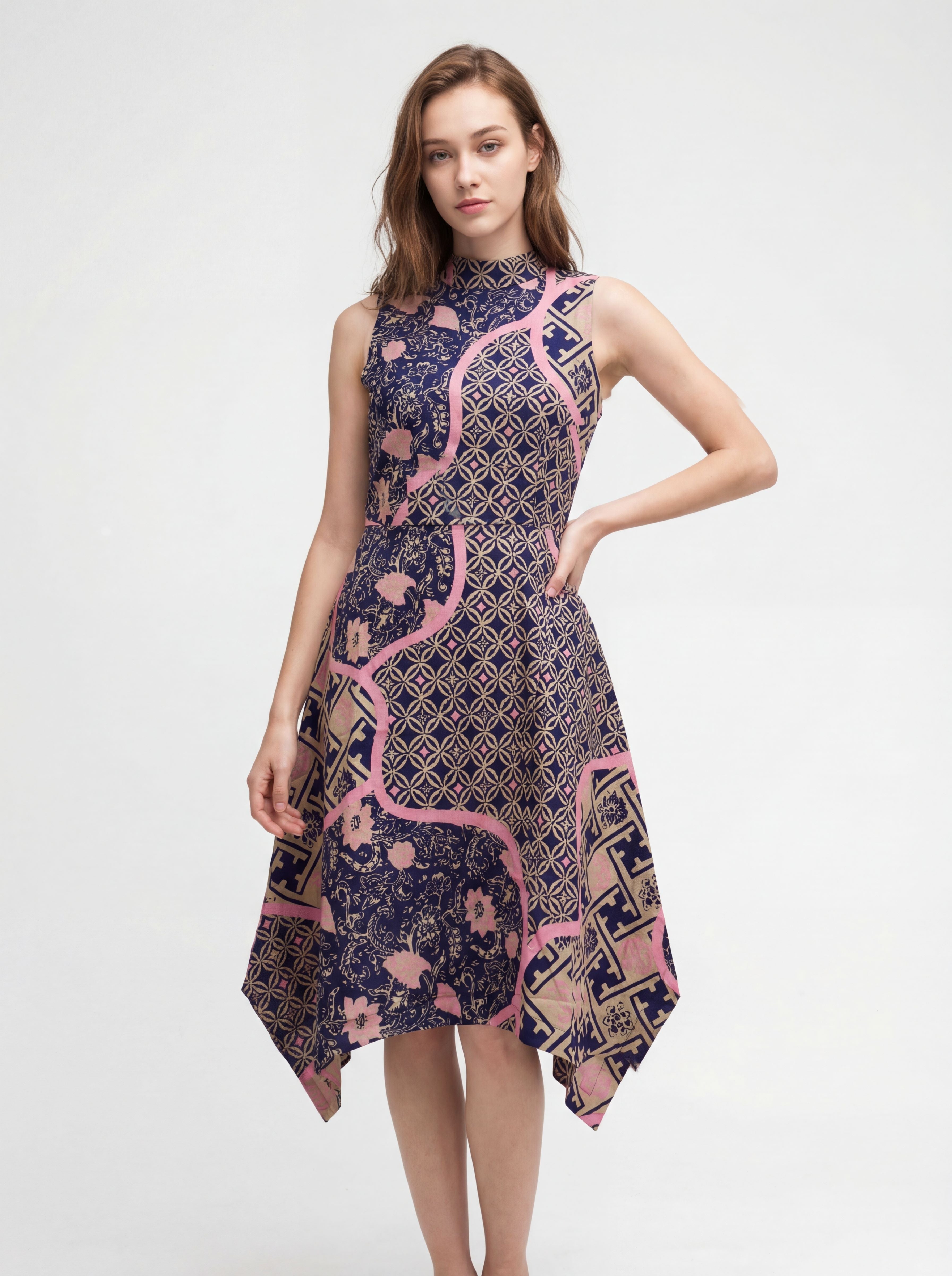 Women's Batik Handkerchief Dress - Artistic Heritage
