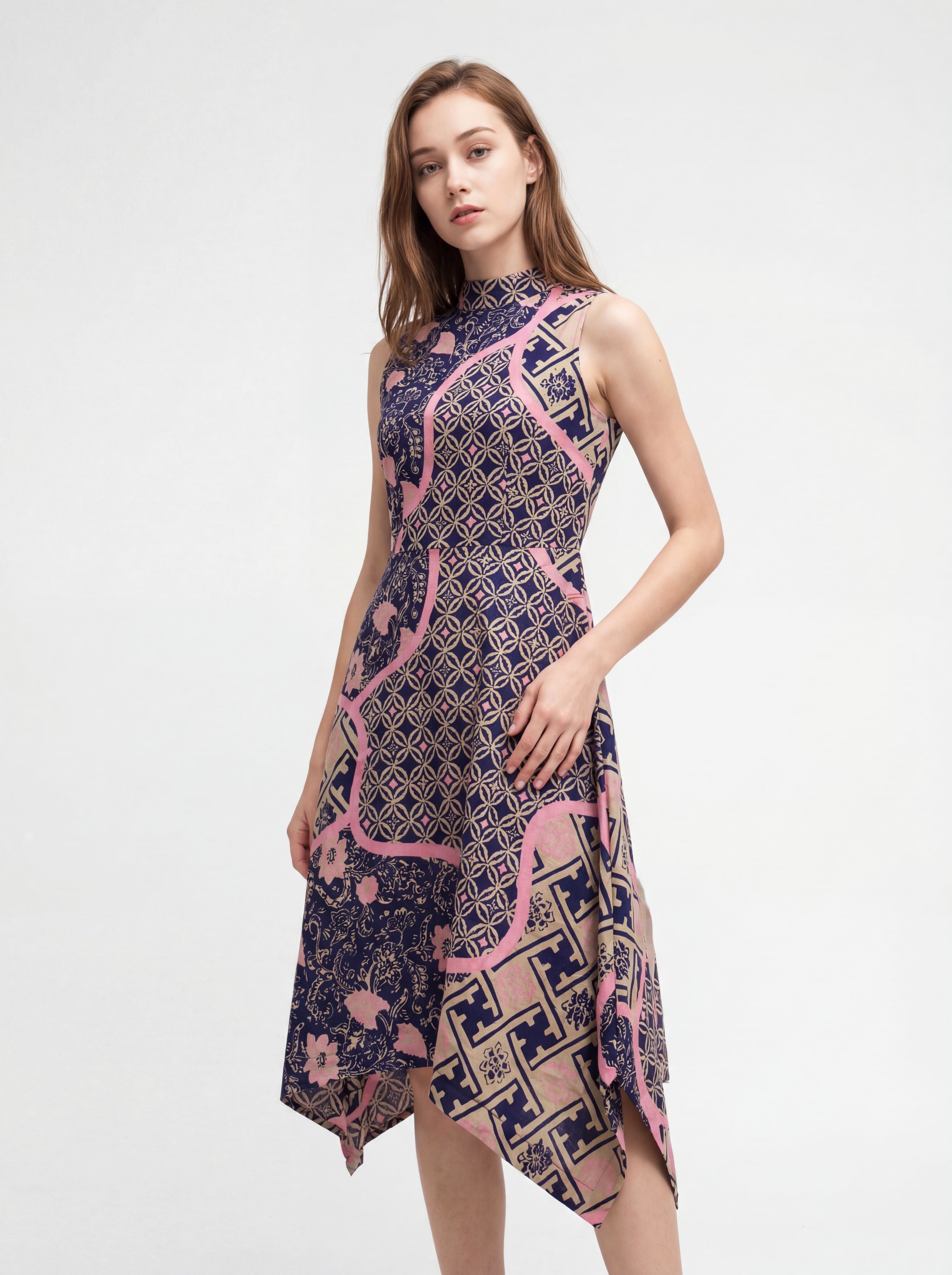 Women's Batik Handkerchief Dress - Artistic Heritage
