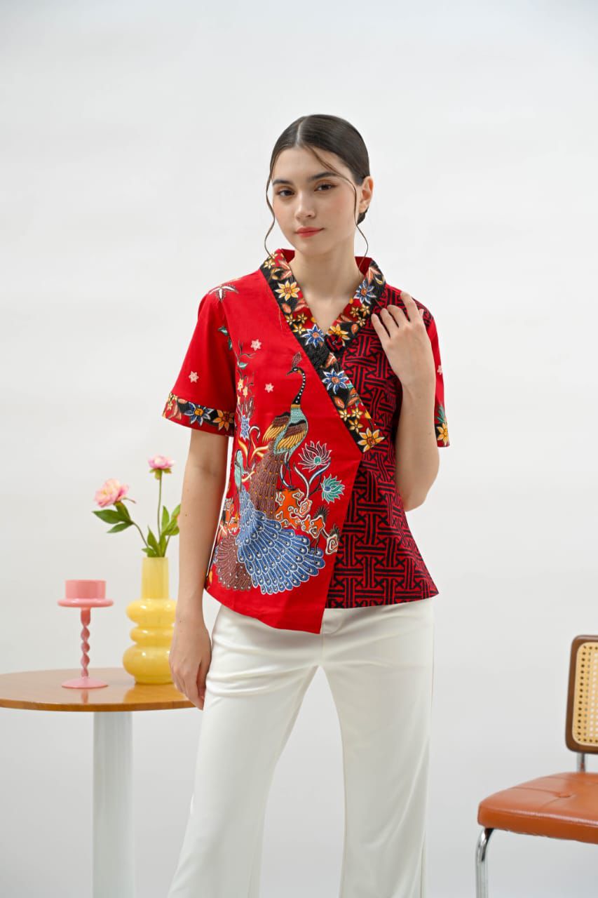 Women's Batik Kimono - Phoenix Prosperity