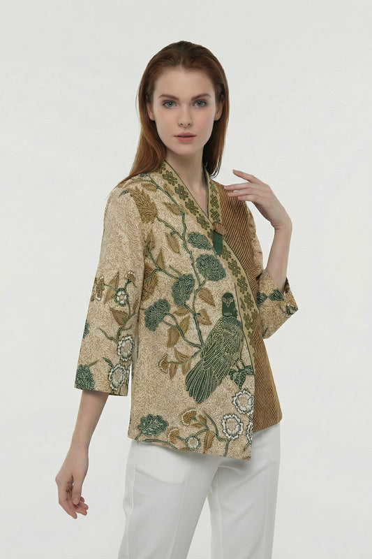 Women's Batik Kimono - Tropical Elegance