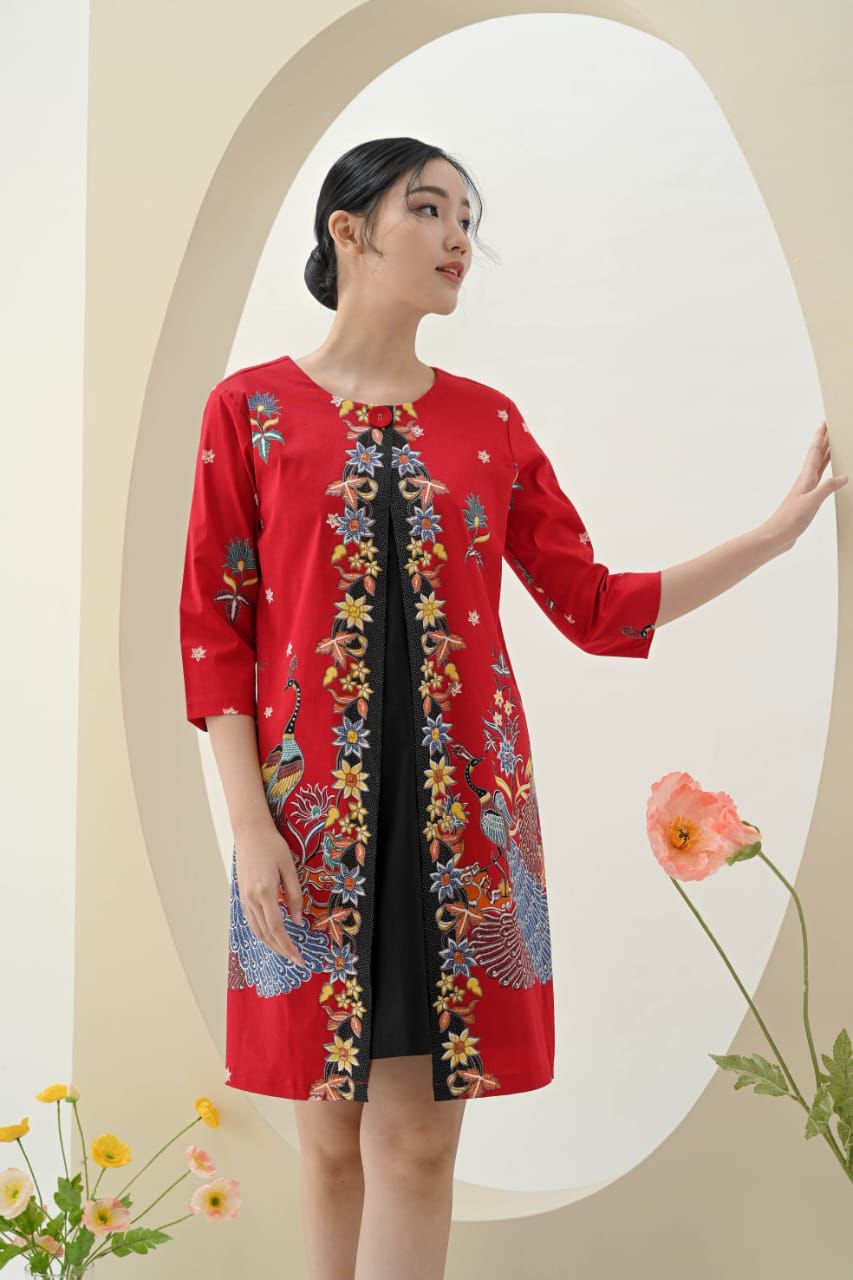 Women's Batik Kimono Dress - Phoenix Prosperity