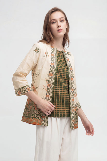 Women's Batik Blouse - Wild Bloom - side