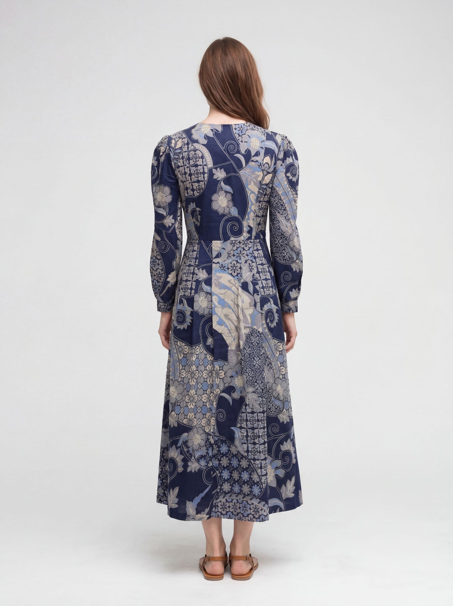 Women's Batik Dress -  Heritage Blossom - back