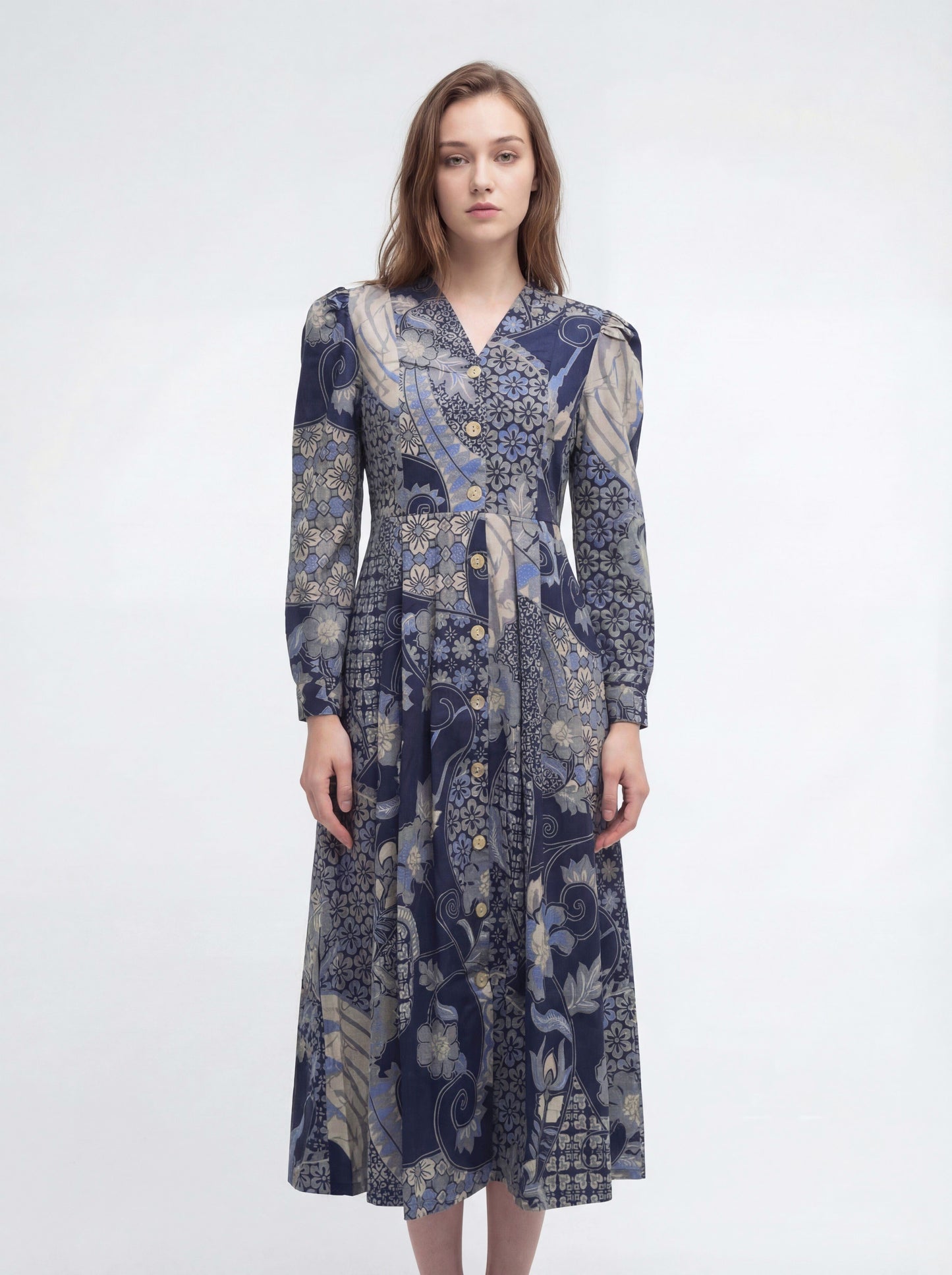 Women's Batik Dress - Heritage Blossom - front