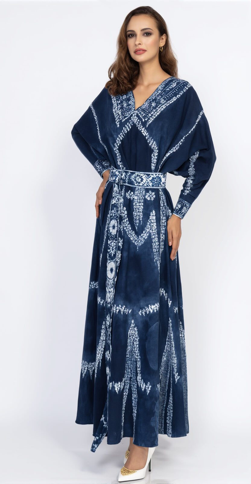 Women's Fusion Batik Dress - Blue Serif