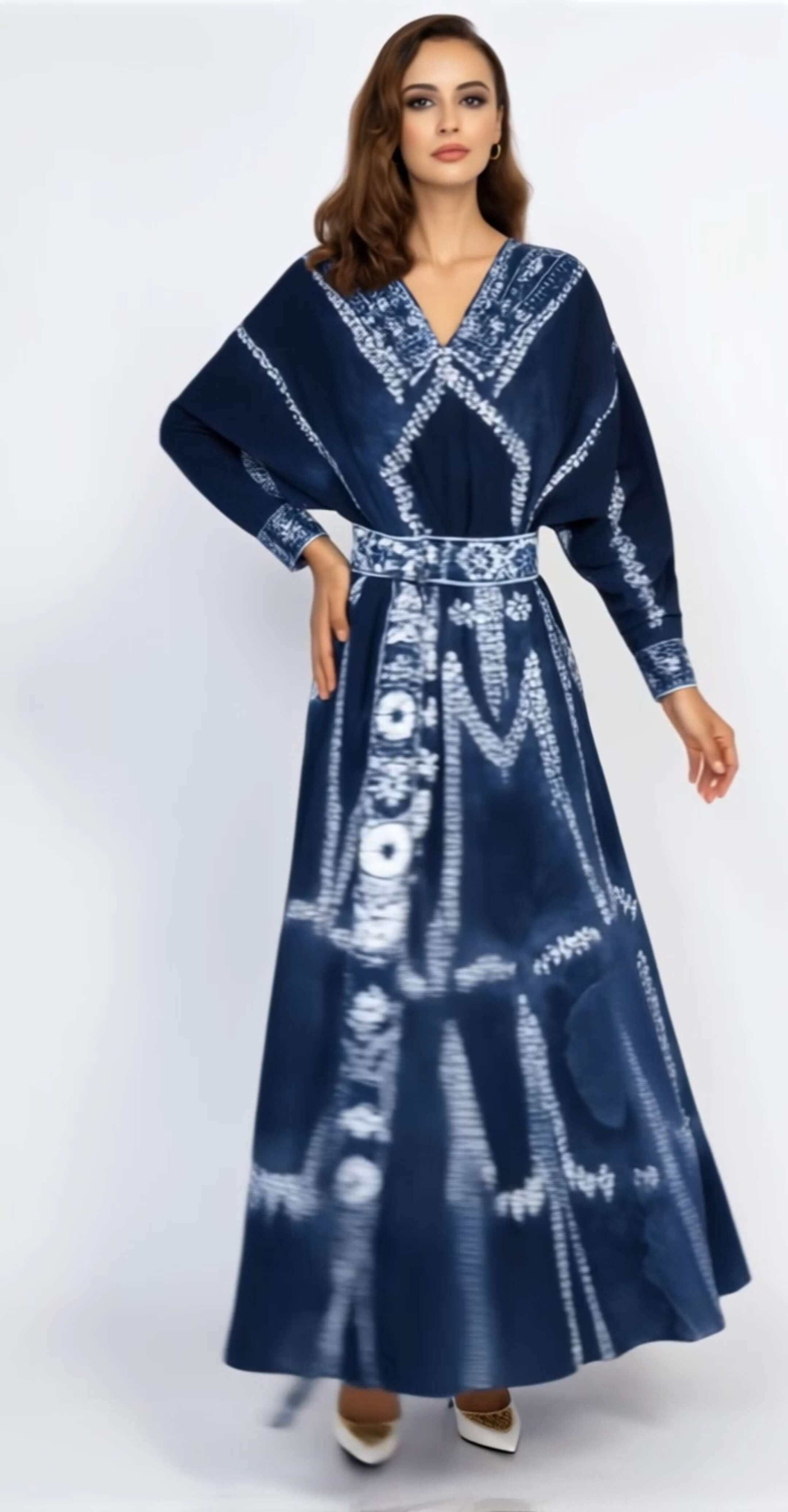 Women's Fusion Batik Dress - Blue Serif 2