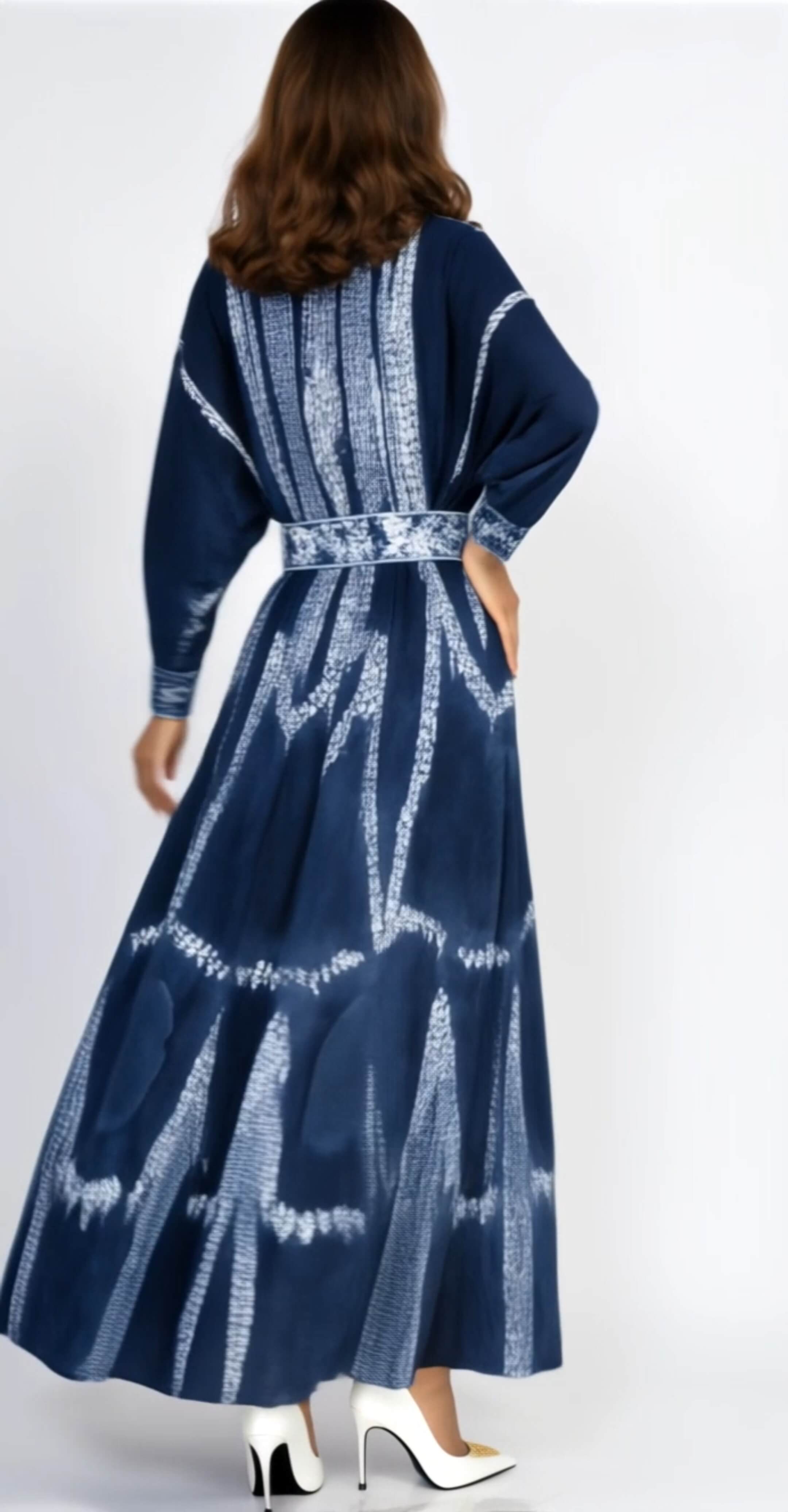 Women's Fusion Batik Dress - Blue Serif 3