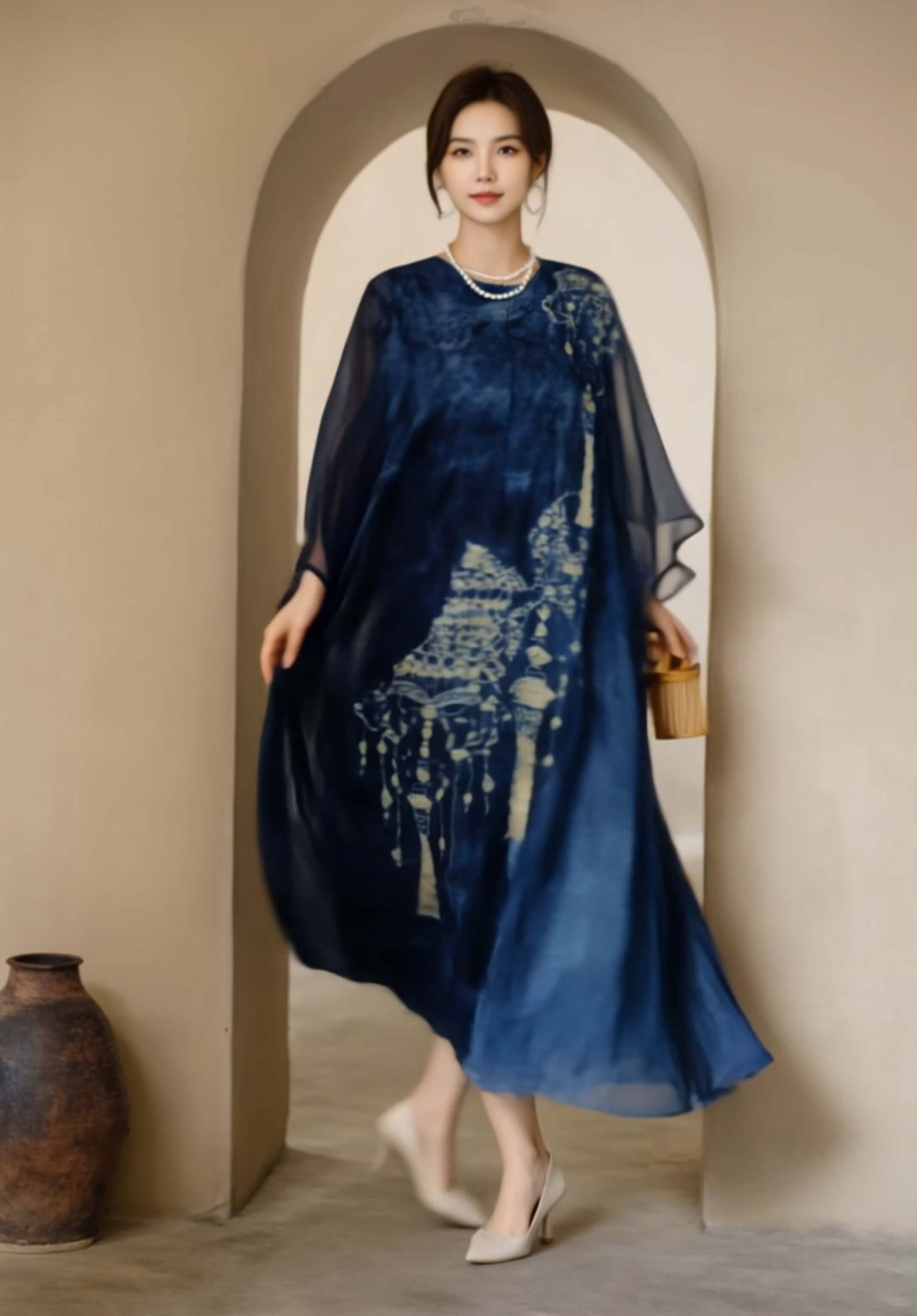 Women's Fusion Batik Dress - Chandara 3