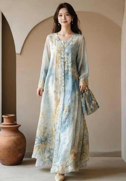 Women's Fusion Batik Dress - Cloudlight