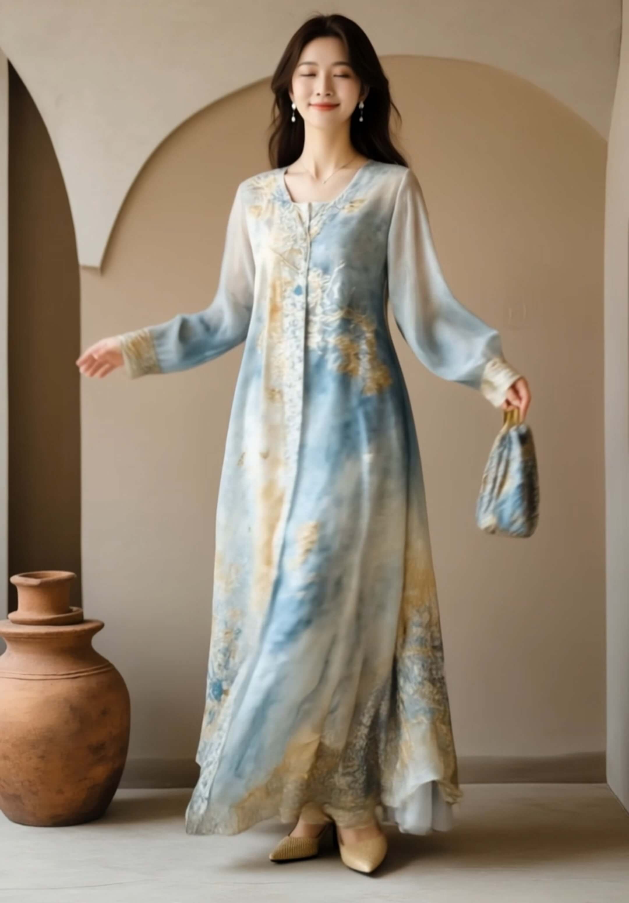 Women's Fusion Batik Dress - Cloudlight 3
