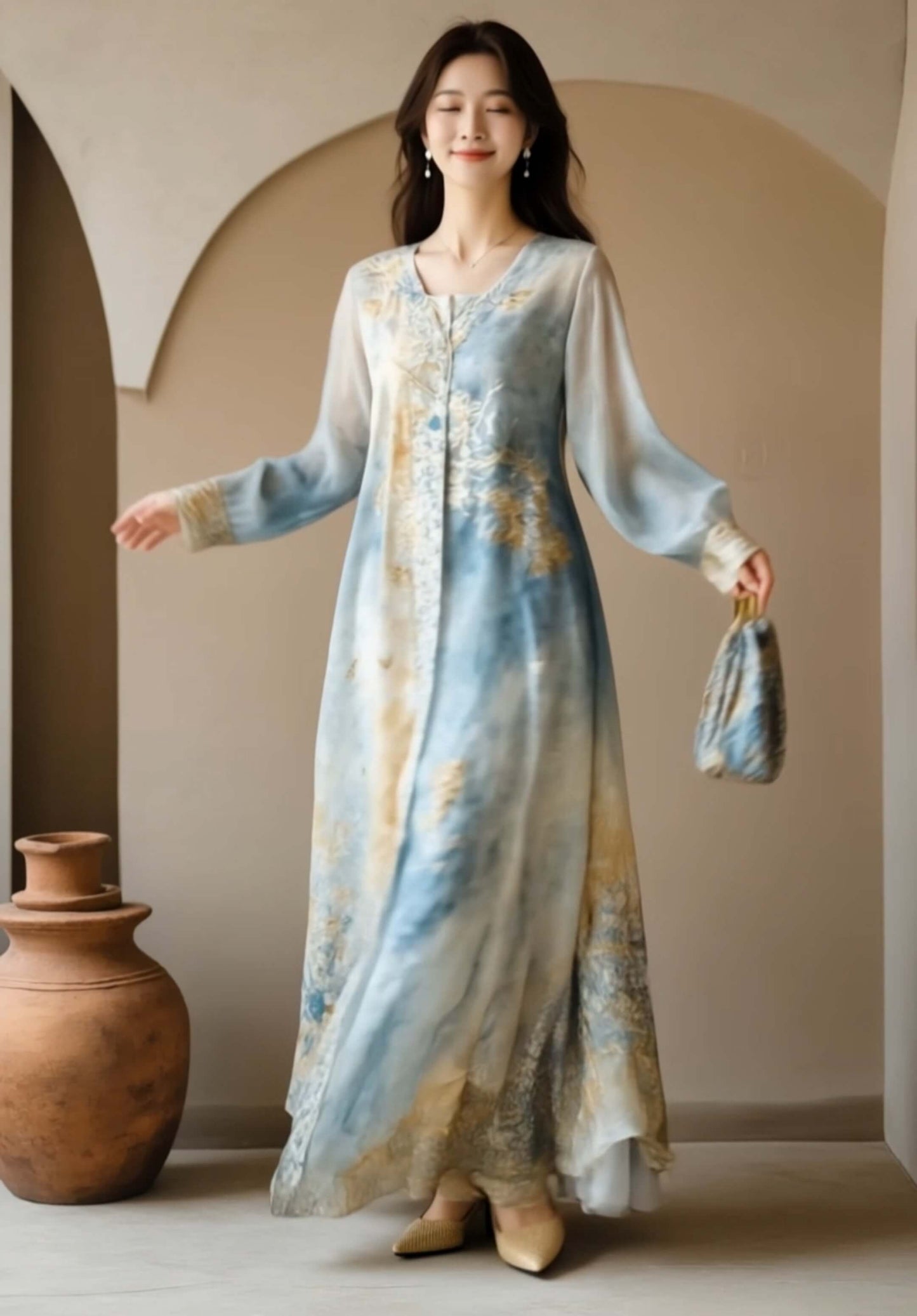 Women's Fusion Batik Dress - Cloudlight 3