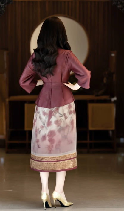 Women's Fusion Batik Dress - Crimson Grace 2