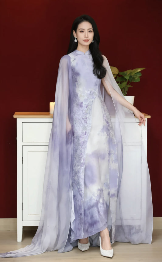 Women's Fusion Batik Dress - Lavender Princess