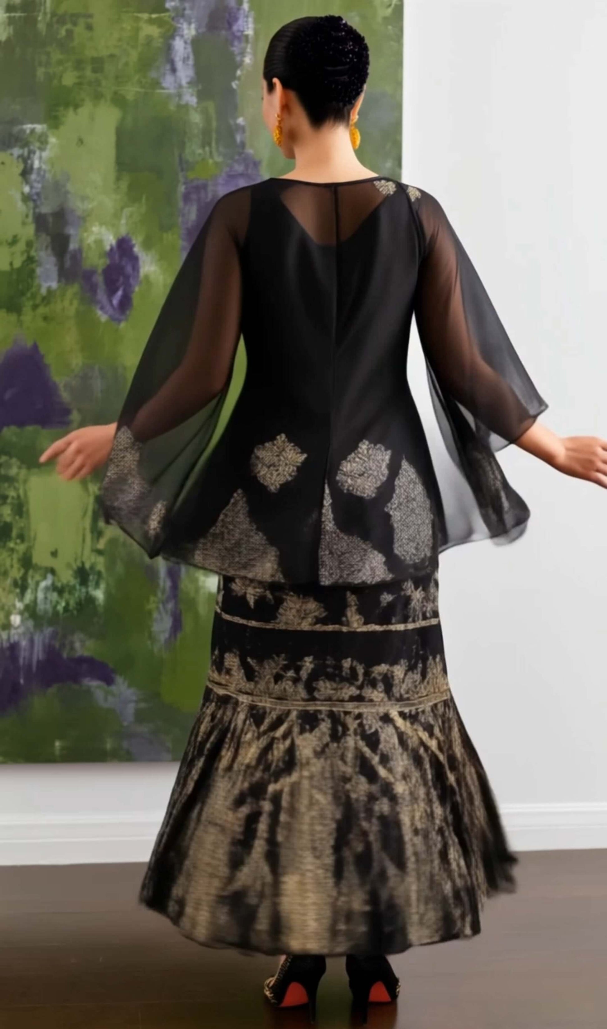 Women's Fusion Batik Dress - Midnight Sonata 3