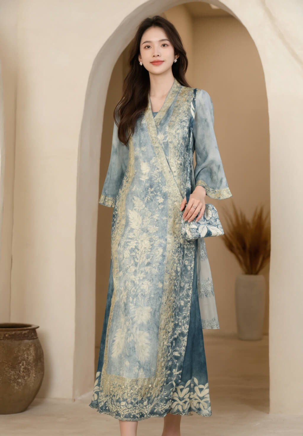 Women's Fusion Batik Dress - Mystique Flora